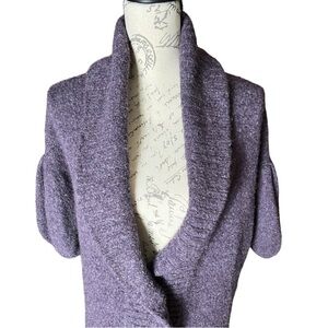 BCBG Maxazria Women's XLSmall Purple Wool Blend knit Cardigan Sweater